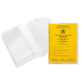Vaccination Certificate Cover | Protective Cover for Vaccination Card (issued after 2015) | ID Card Holder for International Vaccination Book | B7 Double-Sided and Transparent