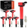 A-Premium Ignition Coil Pack and Iridium Spark Plugs Compatible with