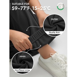 ATHMILE Black Joggers Sweatpants Women Workout Loose Baggy Lounge Lightweight Comfy Sweat Fall High Waisted Athletic Pants with Pockets