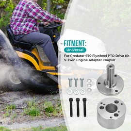 WIKIBB Flywheel PTO Drive Kit V-Twin Engine Adapter Coupler Universal Flywheel for Predator 670 Flywheel