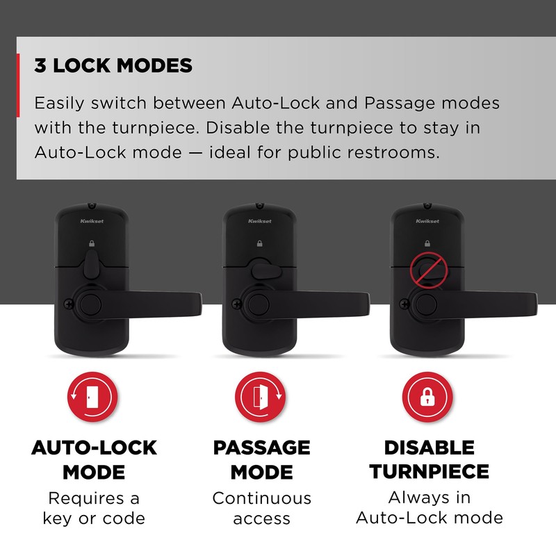 Kwikset SmartCode 955 Light Commercial 10-Button Keypad Matte Black Electronic