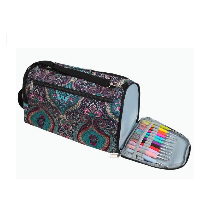 Hosoncovy Large Capacity Knitting Bag Yarn Bag Portable Yarn Knitting