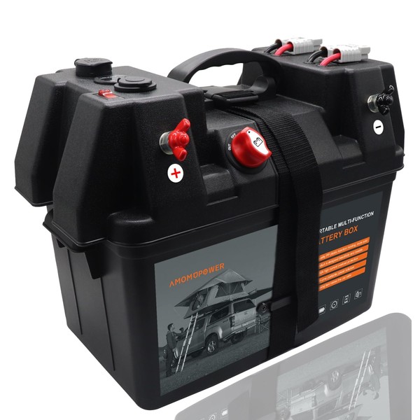 Ambuker 12-24V Multi-Purpose Battery Box Heavy Duty Outdoor Power System