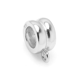 925 Sterling Silver Cord Ring Pendant Connector for European Charm Bracelets
