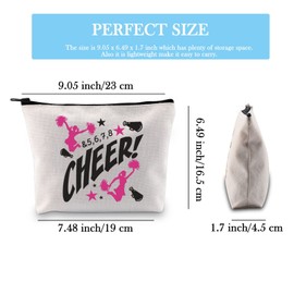 JTOUK Cheer Bags Cheerleading Bags & 5,6,7,8 Cheer Travel Accessories Toiletry Bag Zipper Pouches for Cheerleaders (& 5,6,7,8 Cheer Bag EU)