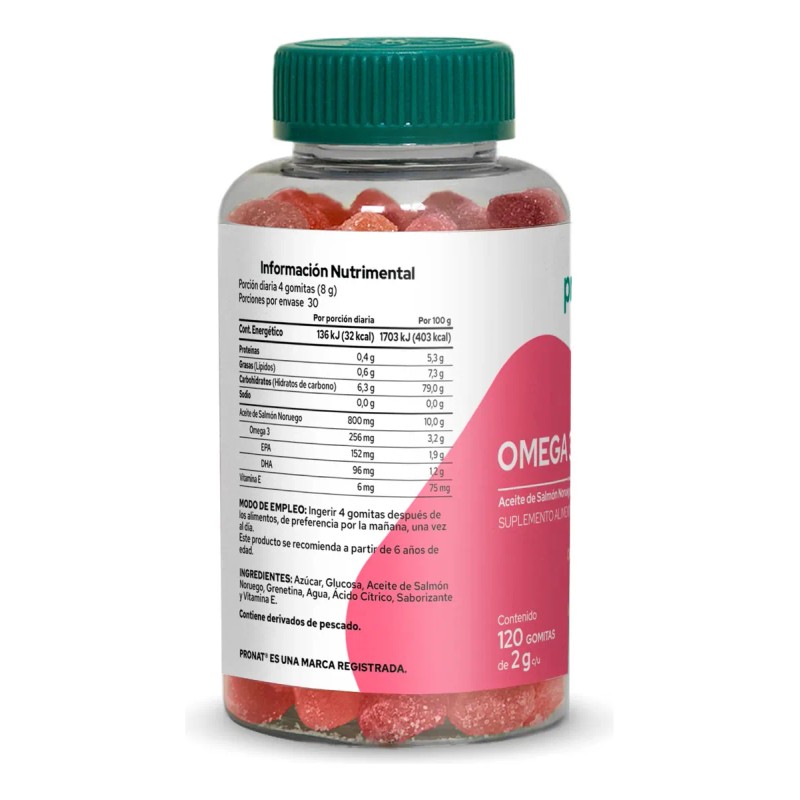 Omega Infantil Pronat Gomitas 152mg Epa 96mg Dha