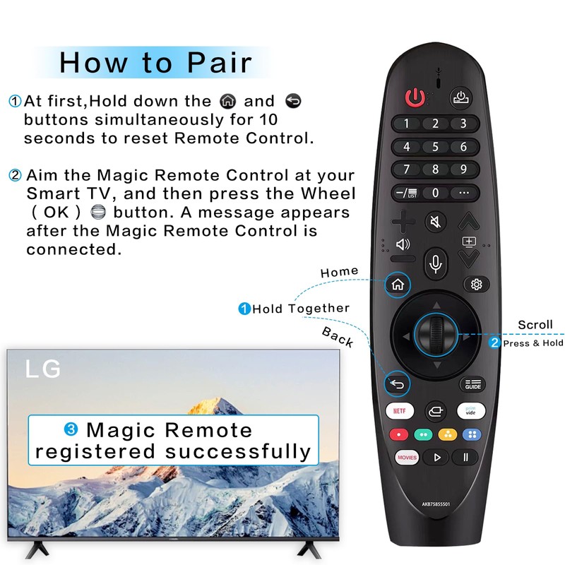 Replacement Magic Remote Control for LG Smart TV Remote for