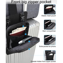 Lapinchen Luggage Straps, Luggage Belt with Coin Purse, Adjustable Luggage Straps for Suitcases TSA Approved, Travel Carry-on Luggage Helper for Second Bag, Duffel, Tote Bag, Laptop Bag and Gym Bag