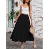 Arolina Maxi Skirt for Women Summer Boho Elastic High Waist