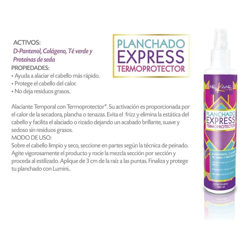 Termo Protector Nekane Planchado Express Alaciador De Cabello