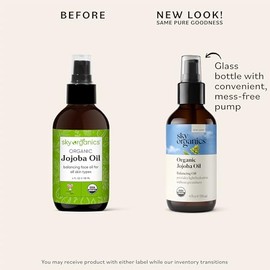 Best Jojoba Oil By Sky Organics: Unrefined, 100% Pure, Cold-Pressed, Organic Jojoba Oil 4oz - Moisturizing & Healing, For Dry & Oily Skin, Acne, Frizzy Hair - For Skin, Hair and Nail Care