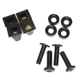 BLACK 50 PACK Of M6 Push Fit Cage Nut Sets