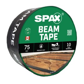 SPAX 3-1/4" x 75' Deck & Flashing Tape – Waterproof Beam & Ledger Board Tape for Decks, Windows & Exterior Projects – 10-Year UV Resistant Self-Adhering Barrier (1 pcs)
