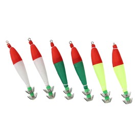 Cospa Fishing goo! Ukisitte Ika Metal Cloth Wrap Lure, Squid, Octopus, No. 2.5, 3.0, 3.5, 4.0, For Boat Fishing (Set of 6)