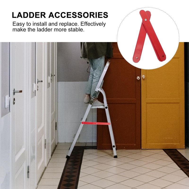 2Pcs Aluminum Alloy Step Ladder Hinge Replacement, red attic Ladder