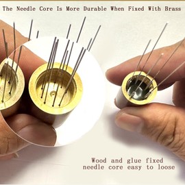 Kisajar Espresso Coffee Stirrer,Espresso Accessories Wdt Tool Espresso Coffee Distribution Tool, 8 Needle Upgraded Version Coffee Distributor Made of Natural Wood (Ebony)