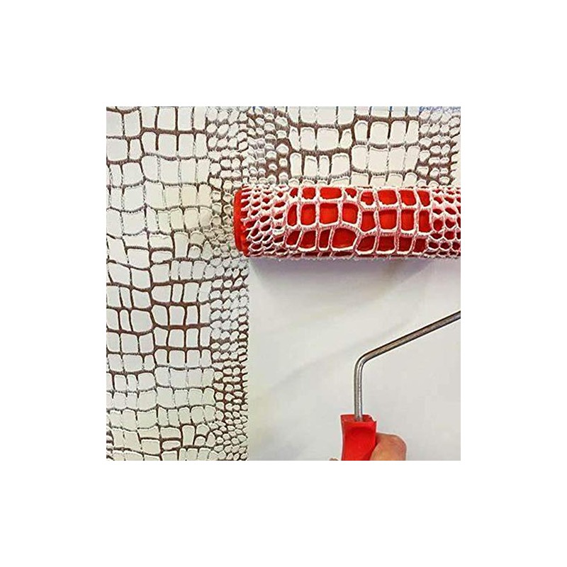 7 Inch Embossed Paint Roller for Walls – Crocodile Pattern