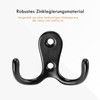Gorffy Coat Hooks, Black, Pack of 6 Vintage Coat Hooks