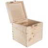 Small Square Cube Wooden Box with Lid & Clasp Closure
