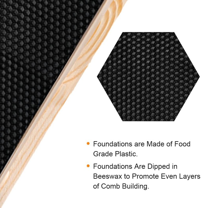 8-Frame Beehive Box Langstroth Deep Brood Box Dipped in Beeswax