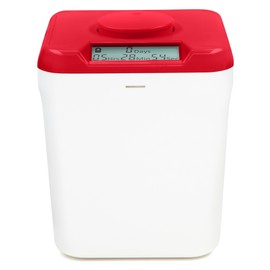 Kitchen Safe Time Locking Container (Medium), Timed Lock Box for Cell Phones, Snacks, and other unwanted temptations (Red Lid + 5.5” White Base)