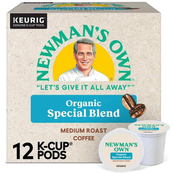 Newman's Own Organics Special Blend Keurig Single-Serve K-Cup Pods, Medium Roast Coffee, 12 Count (Pack of 6)