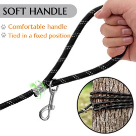 Segzwlor Long Dog Leash - 30ft, 50ft Reflective Training Heavy Duty Rope Dog Leash - Nylon Dog Lead Check Cord for Walking, Hunting, Camping, Running, etc. Easy Control for Small, Medium, Large Dogs