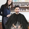 FEBSNOW Black Barber Cape with See Through Window and Neck