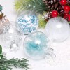 O-Kinee Clear Christmas Baubles, Pack of 16 Christmas Baubles, Tree