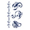 Jagua Tattoo Stickers, 2 Weeks Disappearing Henna Tattoos Real Scorpion