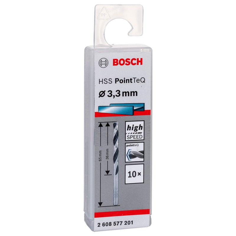 Bosch Professional 10-Piece PointTeQ HSS Twist Drill Bit (for Metal,