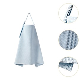perfeclan Nursing Cover up for Mom Lightweight Scarf Multiuse with Adjustable Neck Strap Cotton Nursing Apron Breast Feeding Covering, Light Blue
