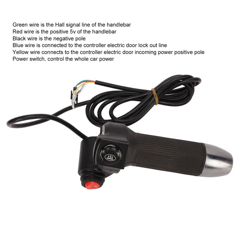 1 Pair Electric Bike Throttle Grip Universal 48V 5 Colors