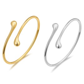 MUNSKT Upper Arm Bracelet,Silver and Gold Arm Cuff Bracelets Vintage Elegance,Summer Open Coil Metal Bracelet for Women, Good Friend Gifts.