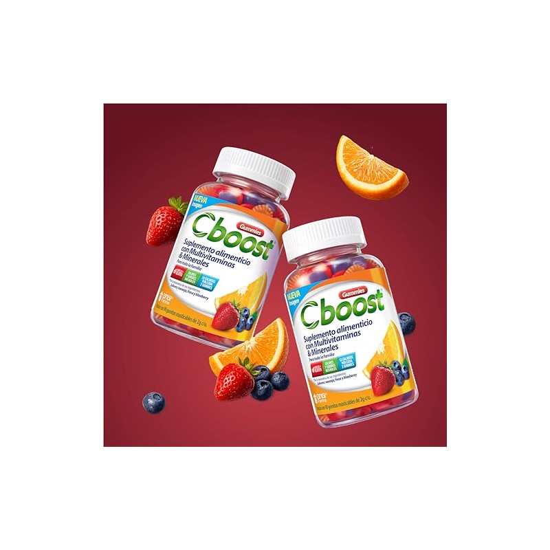 Cboost - Gomitas Multivitaminas y Minerales, Sin Gluten, Pack de