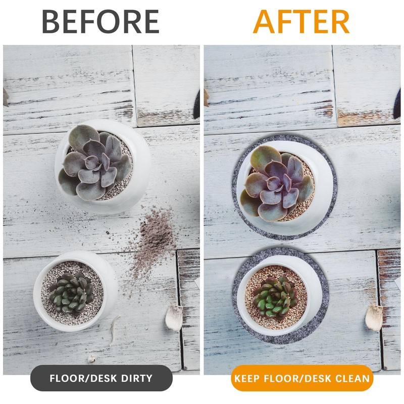 24 PCS Absorbent Waterproof Plant Coasters mat,4 Size 4/6/ 8/10