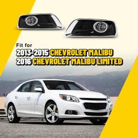 AUTOFREE Fog Lights Assembly for Chevy Malibu 2013 2014 2015 and Malibu Limited 2016 with Bulbs H10 12V 42W, Driving Fog Lamps Replacement Include Wiring Harness Kit and Switch,1 Pair (Left and Right)