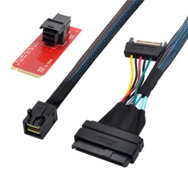 chenyang M.2 to U.2 U2 SFF-8639 NVME PCIe SSD Cable + Adapter for Motherboard Intel SSD 750 p3600 p3700 M.2 SFF-8643 Mini SAS HD
