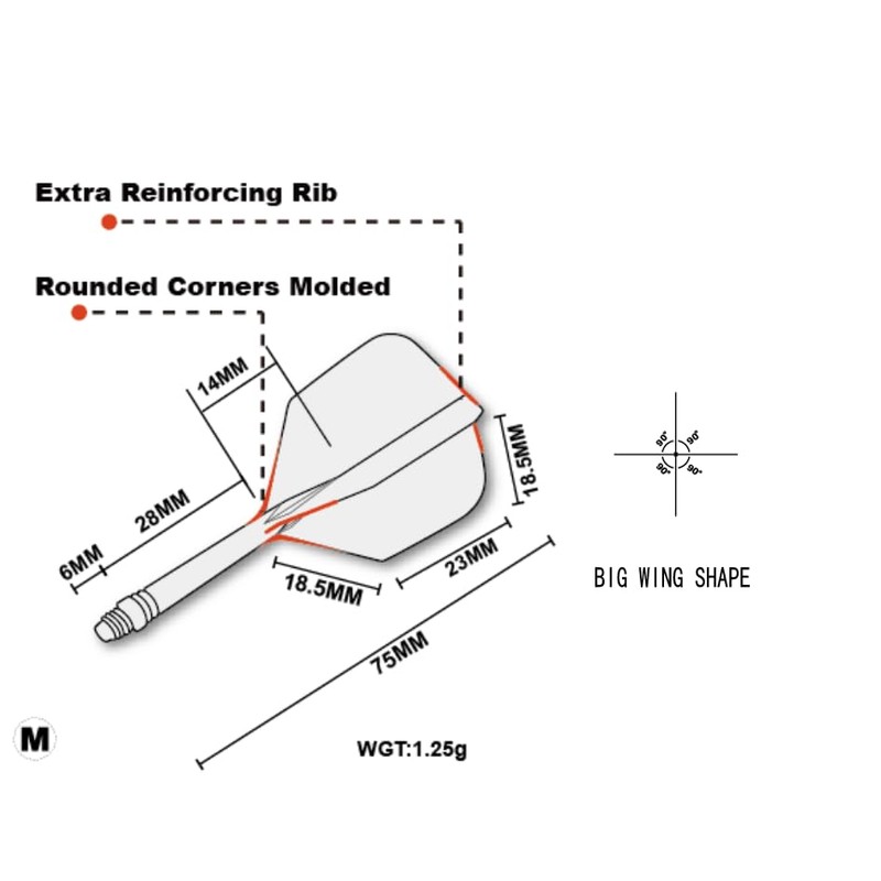CUESOUL ROST Series Shaft Integrated Flight Big Wing Shape M