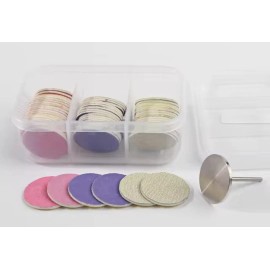 Discos De Papel Lija Manos Y Pies+ Punta Para Lima Eléctrica