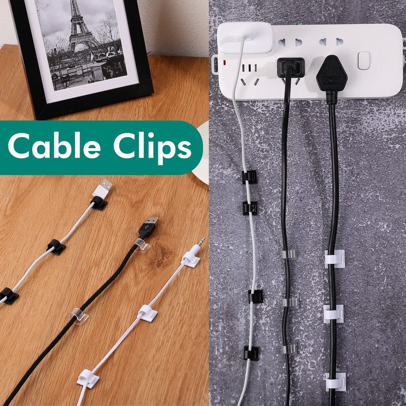 Namalu 60 Pieces Mini Cable Clips Hooks Christmas Light Clips
