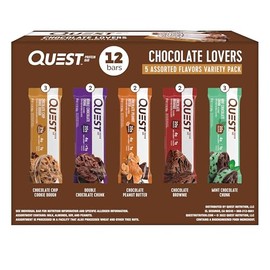 Quest Nutrition Chocolate Lovers Variety Pack, High Protein, Low Carb, Gluten Free, Keto Friendly, 12 Count