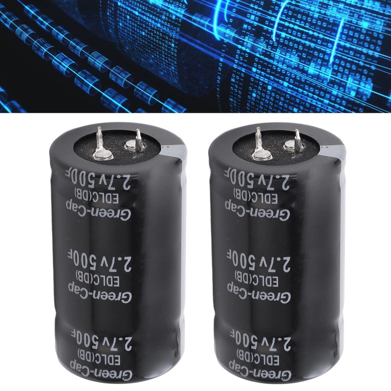 2pcs 2.7V 500F Capacitor Super Capacitor Rectifier Capacitor Energy Storage