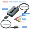 RCA to HDMI Converter, Female AV to HDMI Converter, Compatible
