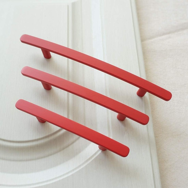 LBFEEL 3" 3.78" 5" Red Drawer Pulls Kitchen Cabinet Handles