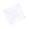 "Fifty Is Only 14 In Scrabble" Engraved Glass Coaster -