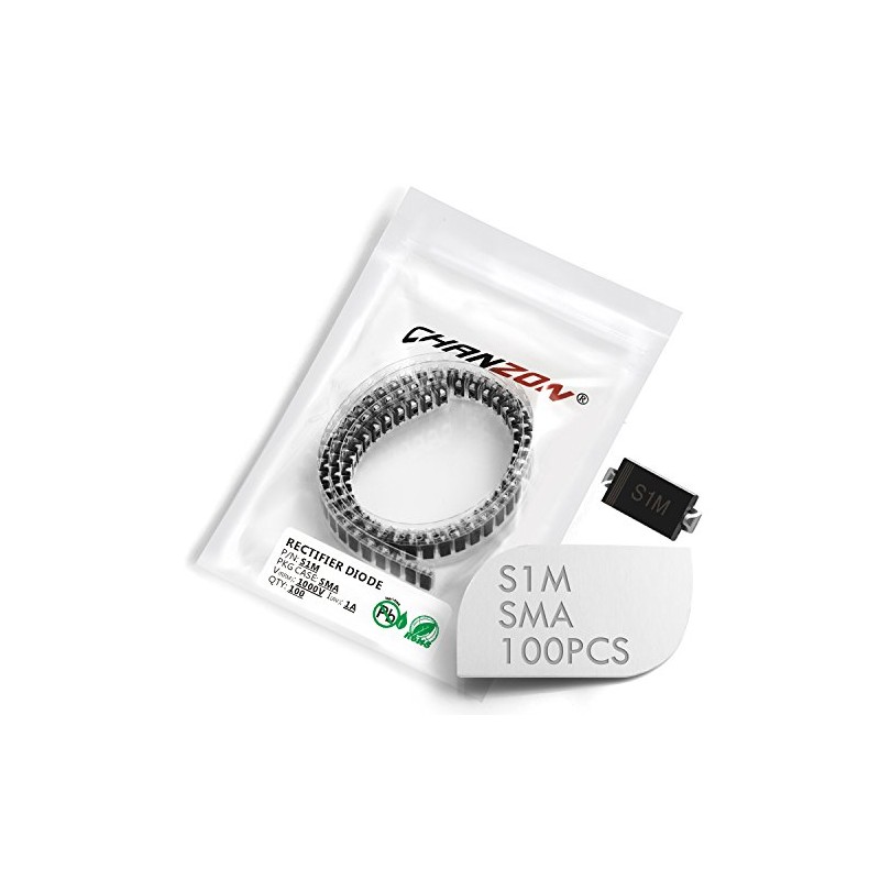 (Pack of 100 Pieces) Chanzon S1M SMD Rectifier Diode 1A