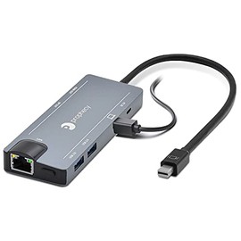 gofanco Prophecy Mini DisplayPort 4K Video Dock / Docking Station, 4K @30Hz (HDMI 1.4) or 4K @60Hz (DP 1.2), USB 3.0 & Gigabit Ethernet Adapter Hub for Surface Pro, PC, and MacBook (Windows & Mac)