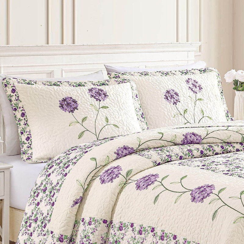 Collections Etc Embroidered Carnation Design Quilted Pillow Sham