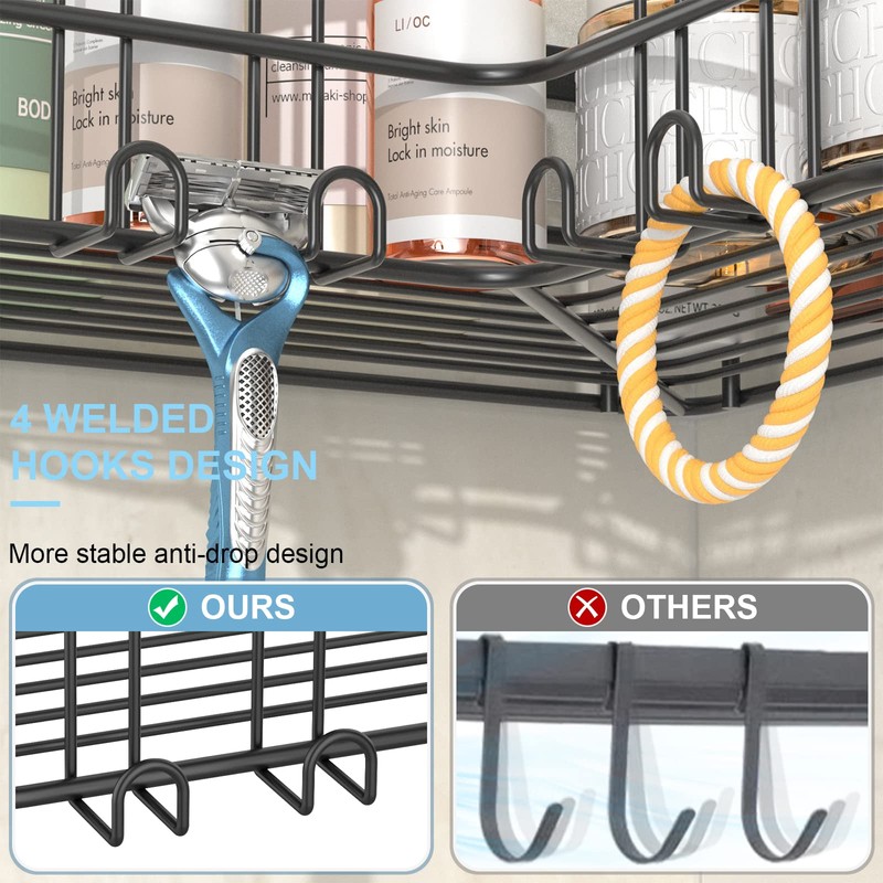 Yazoni Shower Shelf No Drilling Pack of 2 - Shower